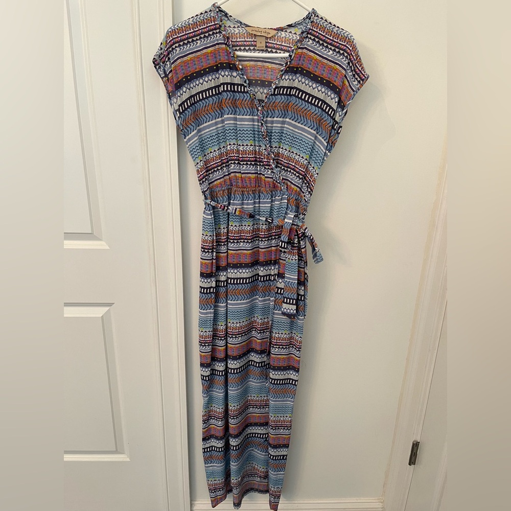 Presley Skye Multicolor Patterned Maxi Dress Small - image 1